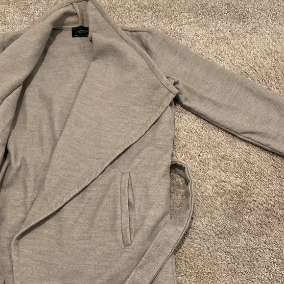 Women’s Felt Drape Front Belted Jacket with pockets - Picture 6 of 6